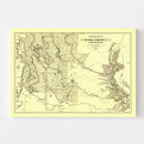 Vintage Map of King County, Washington 1888