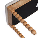 Farmhouse Wooden Storage Bench with Soft Cushion – Turned Spindle Legs