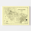 Vintage Map of Pierce County, Washington 1890