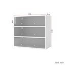 White Glass Door Shoe Storage Cabinet with RGB LED Light by HouseOfZazla
