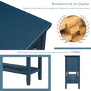 44.5" Modern Console Table Sofa Table for Living Room with 7 Drawers, 1 Cabinet and 1 Shelf