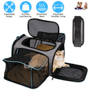 Expandable Pet Carrier Airline Approved Cat Dog Carrier Cat Collapsible Soft CarrierÊBag with Removable Fleece Pad Pockets Breathable Mesh Adjustable