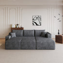 95" Cloud Sectional Sofa with 2 Ottomans