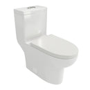 1 Piece Toilet With Dual Flush, Soft Closing Seat - White by HouseOfZazla