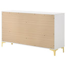 Karena - Rectangular 6 Drawer Dresser - White by HouseOfZazla