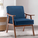 Mid Century Modern Accent Chair With Solid Wood Frame And Extra Thick Backrest by Unique Piece Furniture