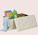 30/43" Folding Storage Ottoman Bench Heavy Duty Padded Seat Multi Size - Color by 2Dropme