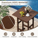 30 Inch Square Bar Table Dining Table with Slatted Tabletop for Poolside by LJGDeals