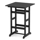 30 Inch Square Bar Table Dining Table with Slatted Tabletop for Poolside-Brown by DirectDeals
