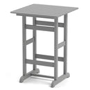 30 Inch Square Bar Table Dining Table with Slatted Tabletop for Poolside by LJGDeals
