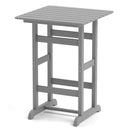 30 Inch Square Bar Table Dining Table with Slatted Tabletop for Poolside-Brown by DirectDeals