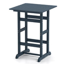 30 Inch Square Bar Table Dining Table with Slatted Tabletop for Poolside-Brown by DirectDeals