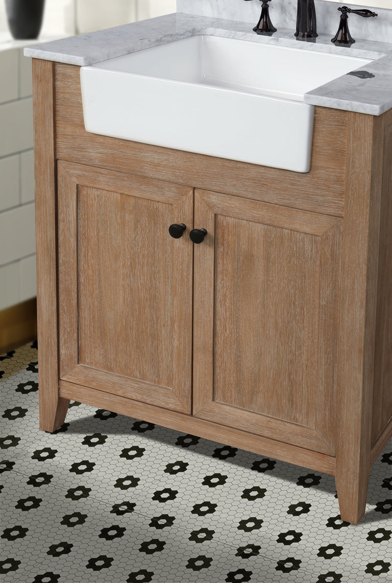 Sally 30" Bathroom Vanity Ash Brown Finish