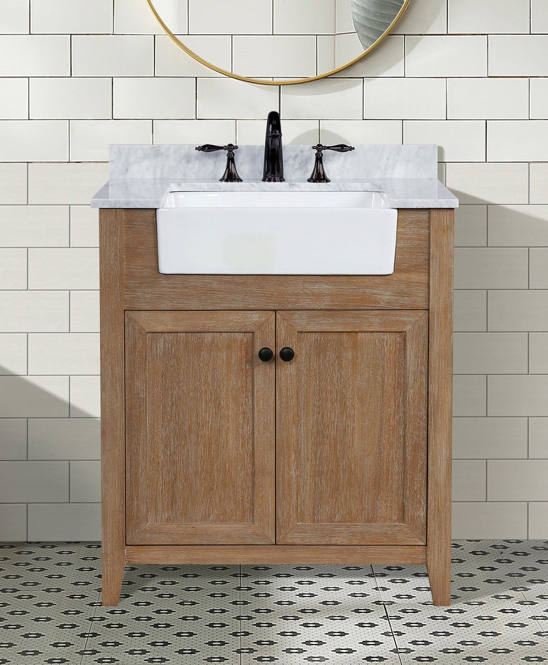 Sally 30" Bathroom Vanity Ash Brown Finish