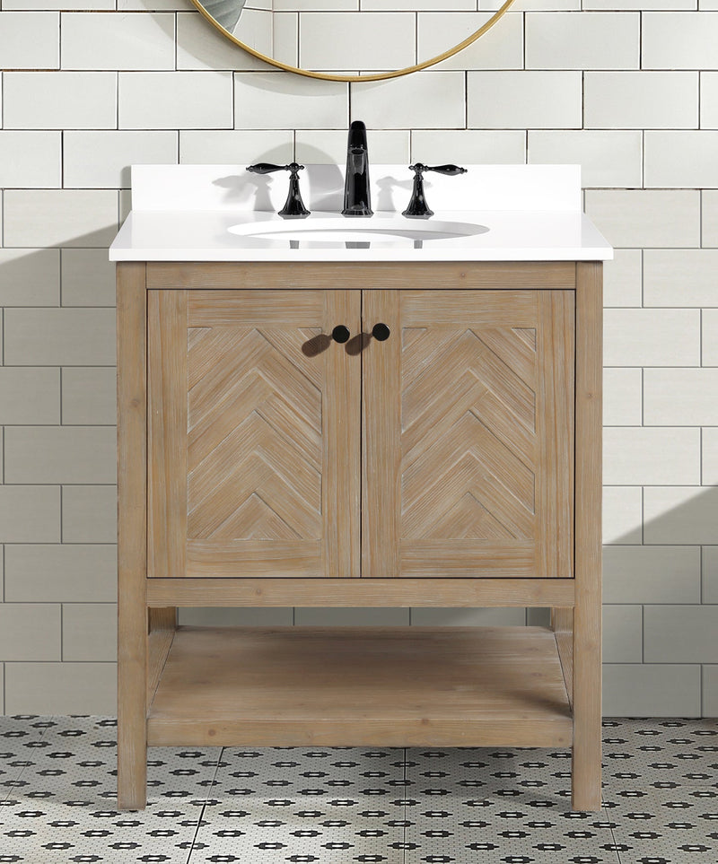 Savannah 30" Bathroom Vanity Weathered Fir