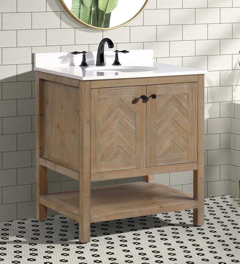 Savannah 30" Bathroom Vanity Weathered Fir