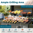 30 000 BTU Outdoor Burner Propane Gas Grill on Wheels-Black by DirectDeals
