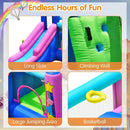 Inflatable Bounce Castle with Dual Slides and Climbing Wall without Blower by LJGDeals