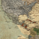 Personalized World Map Canvas – Custom Framed Push Pin