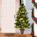 LED Christmas Tree with Red Berries Pine Cones by LJGDeals