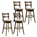 30.5 Inch Swivel Barstools with Backrest & Upholstered Seat