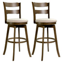 30.5 Inch Swivel Barstools with Backrest & Upholstered Seat by LJGDeals