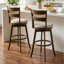 30.5 Inch Swivel Barstools with Backrest & Upholstered Seat by LJGDeals