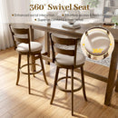 30.5 Inch Swivel Barstools with Backrest & Upholstered Seat by LJGDeals