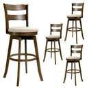 30.5 Inch Swivel Barstools with Backrest & Upholstered Seat by LJGDeals