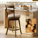30.5 Inch Swivel Barstools with Backrest & Upholstered Seat by LJGDeals
