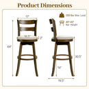 30.5 Inch Swivel Barstools with Backrest & Upholstered Seat by LJGDeals