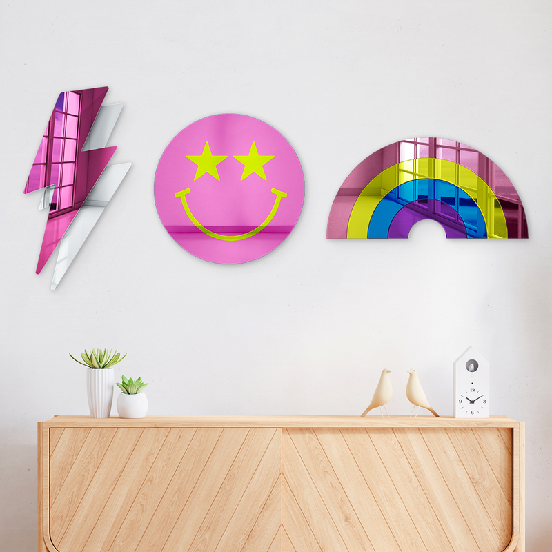 Bundle | Retro Cool 3-Piece Set | Rainbow, Smiley Face, Lightning Bolt