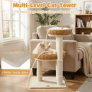 30-Inch Cat Tower with 2 Rattan Cat Baskets for Indoor Kittens by DirectDeals