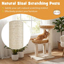 30-Inch Cat Tower with 2 Rattan Cat Baskets for Indoor Kittens by LJGDeals