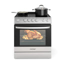 30 Inch Freestanding and Slide-in Kitchen Stove with 4 Burners Ceramic Cooktop-Silver by LJGDeals