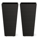 30 Inch Modern Decorative Planter Pots Set of 2 with Open-ended Base