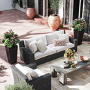30 Inch Modern Decorative Planter Pots Set of 2 with Open-ended Base