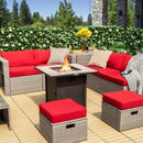30 Inch Square Propane Gas Fire Pit Table Ceramic Tabletop by LJGDeals