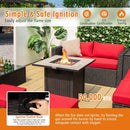 30 Inch Square Propane Gas Fire Pit Table Ceramic Tabletop by LJGDeals