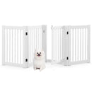 30 Inch Tall 4-Panel Freestanding Pet Gate Wooden Dog Fence by LJGDeals