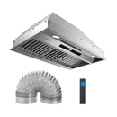 30 Inch Under Cabinet Range Hood with 4 Fan Speeds and Baffles Filters-Silver by LJGDeals