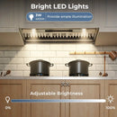 30 Inch Under Cabinet Range Hood with 4 Fan Speeds and Baffles Filters-Silver by LJGDeals