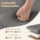 30 Inches Storage Ottoman Bench with Tray and Rubber Wood Legs-Gray by LJGDeals
