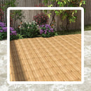 30 PCS Interlocking Deck Tiles 12 x 12 Inch Acacia Wood Patio Tiles with Straight Slats-Natural by LJGDeals