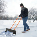 Snow Shovel with Wheels with 30 Inches Wide Blade and Adjustable Handle-Orange by LJGDeals
