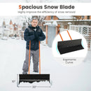 Snow Shovel with Wheels with 30 Inches Wide Blade and Adjustable Handle-Orange by LJGDeals