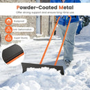 Snow Shovel with Wheels with 30 Inches Wide Blade and Adjustable Handle-Orange by LJGDeals