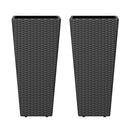 Set of 2 30 Inch Tall Flower Pot with Open-ended Base