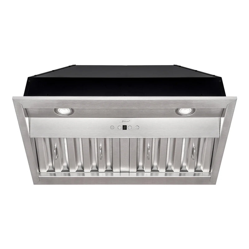 30" Range Hood Insert, Stainless Steel Kitchen Vent Hood with Dimmable LED Lights, 600CFM - NX-E90-30