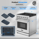 30 Inches 120V Natural Gas Range with 5 Burners Cooktop by LJGDeals